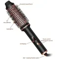 1.5 Inch Thermal Brush Heated Curling Brush Ceramic Curling Iron Volumizing Brush Heating Round Brush Travel Hair Curler Comb