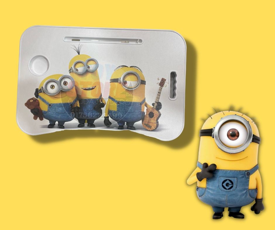 Premium Quality Minion Portable Folding (with drawer) Printed Table for Kids
